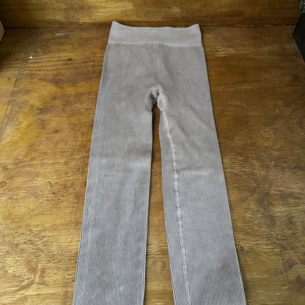 Mono B Womens Seamless Ribbed Leggings Soft Activewear Medium